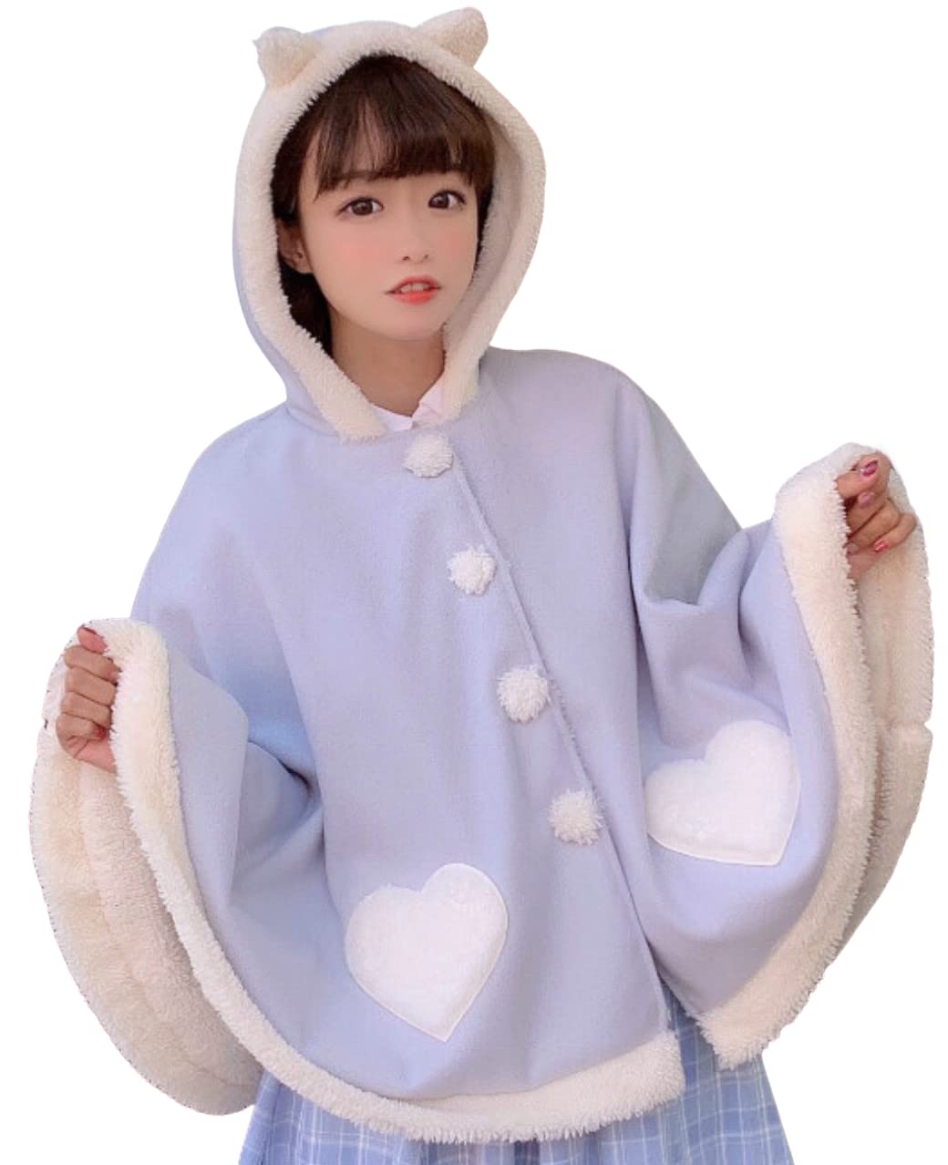 

Лолита кошачьи ушки накидка пушистое пальто верхняя одежда с капюшоном милый теплый зимний холодный костюм фотография милая лоли принцесса косплей аниме переодевание