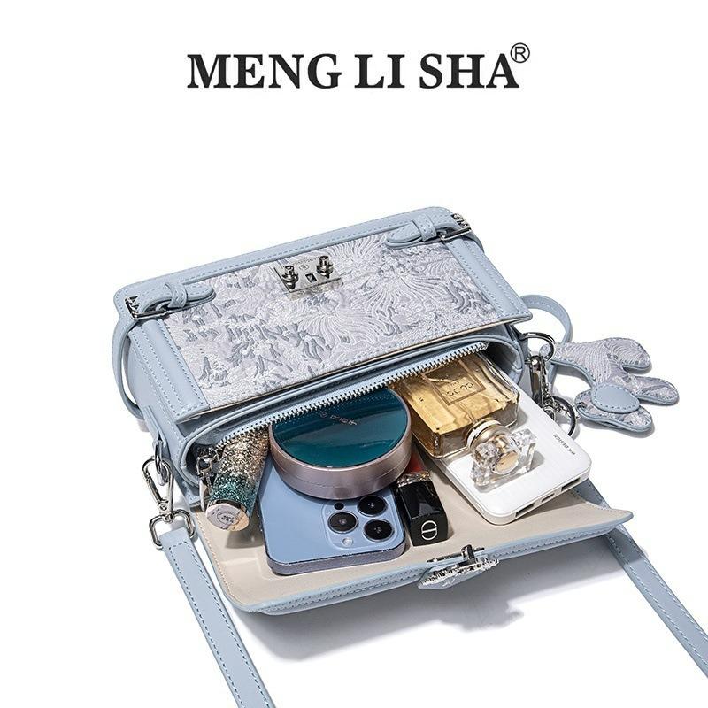 Niche Retro High-end Embroidery Shoulder Crossbody Small Square Bag Women's Commuting Trend Versatile Handbag