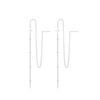 Vintage  Sterling Silver Bar Long Thread Tassel Drop Earrings for Women Glossy Star Star Earring Fashion  2025 New