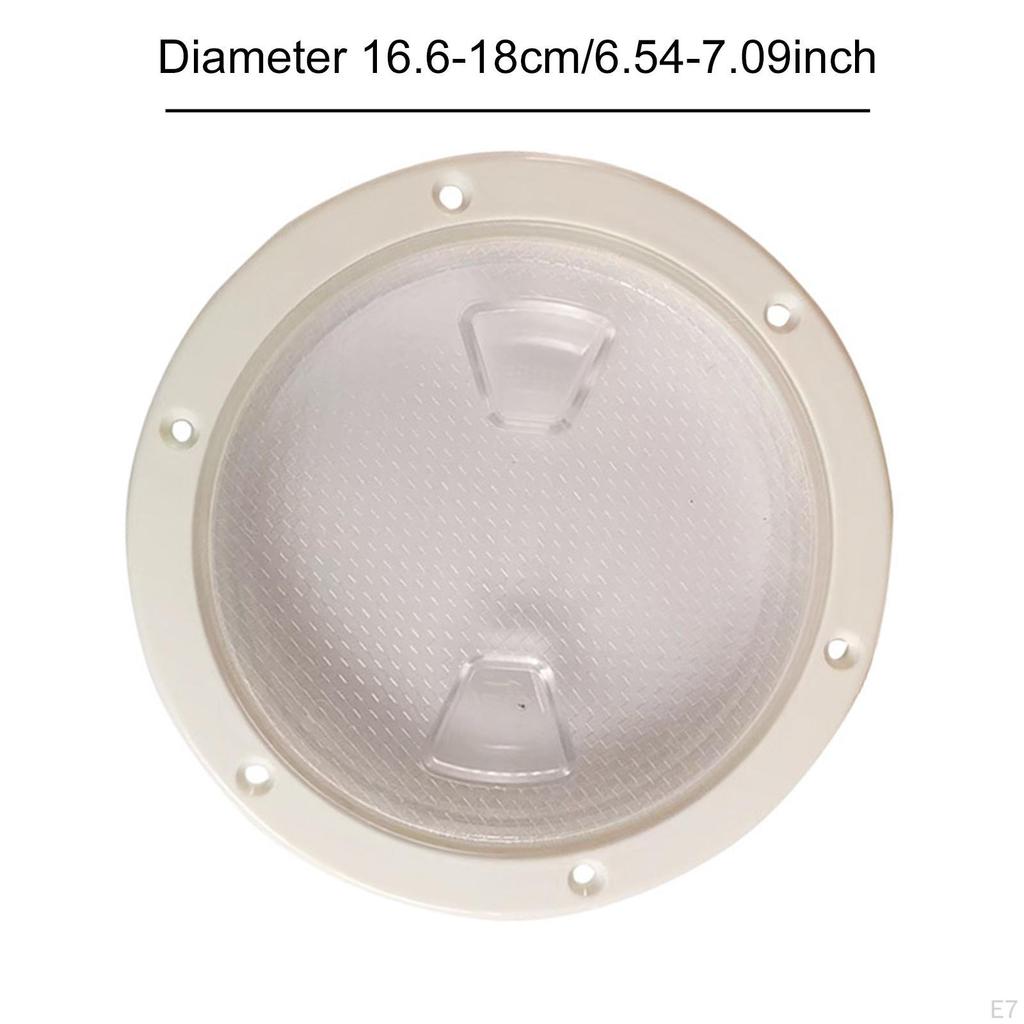 Boat Deck Plate Cover Circular Non Slip Fittings Spare Parts Sturdy Marine Accessory Clear