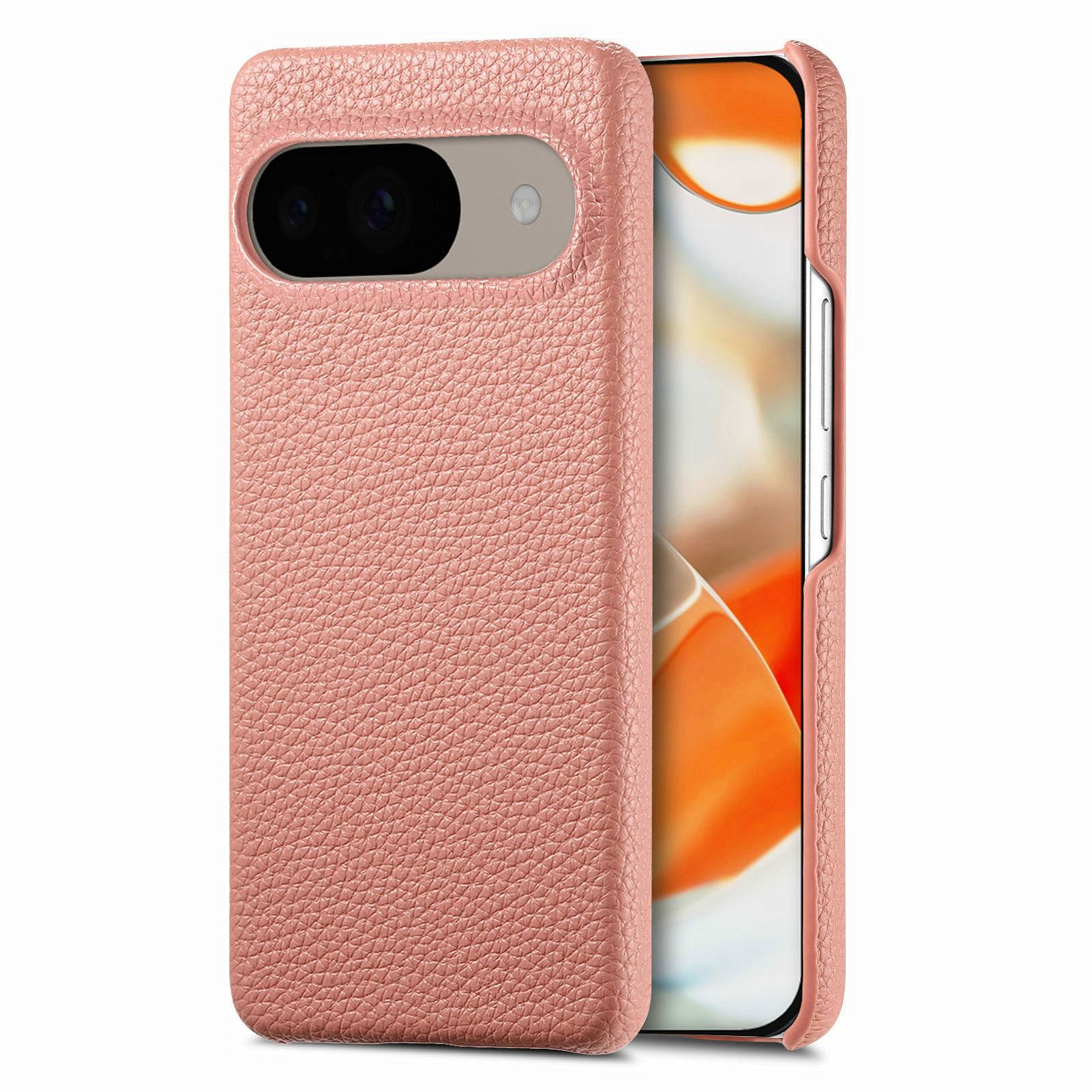 

Для Google Pixel 9 Pro/Pixel 9 Задняя крышка Текстура личи Кожа ПУ Твердый чехол из ПК F