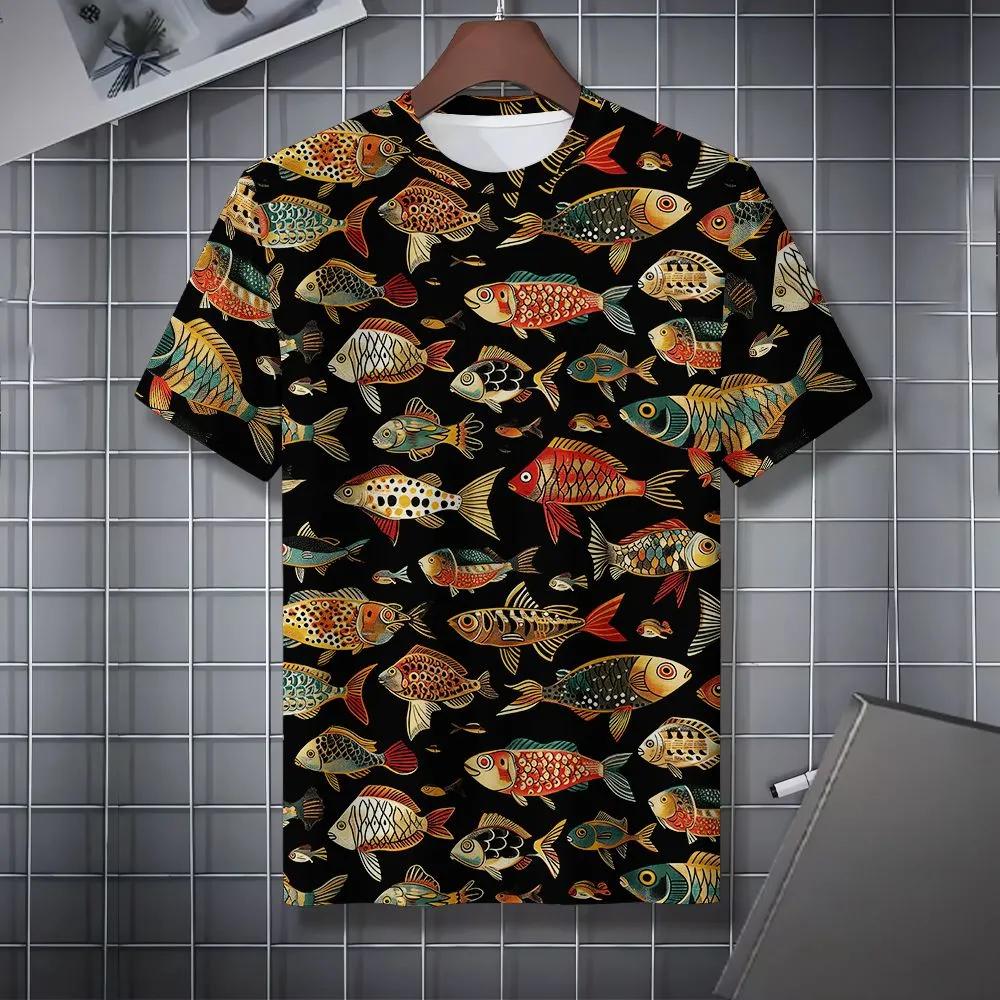 Printed Fashion Crew Neck Short Sleeve Top Casual Comfort T-Shirt Men's