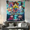 Custom Gravity Falls Wall Hanging Printed Fabric Blanket Decorative Tapestries for Bedroom Living Room Home Decor