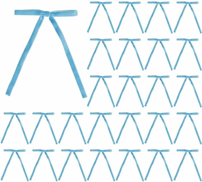 30 STÜCKE Samt Weihnachtsschleifen Geschenk Schleifen Samtband Vintage Kranzschleife Rustikale Bandgirlande Geschenkdekoration