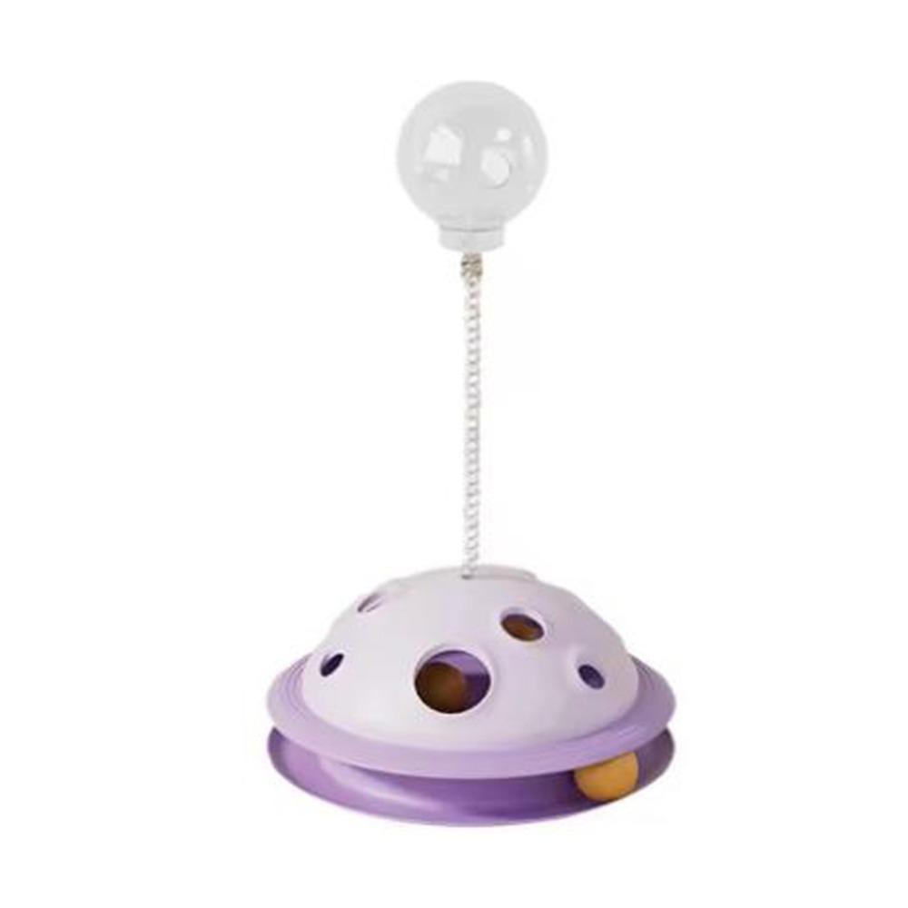 

Plastic Cat Turntable Toy Detachable Cat Track Balls Toy Promotes Eating Habits