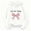 Let Me Sleep Bow Design Hoodie Kids Children's Sweatshirt Hoody for Boys Girls Autumn Winter Casual Hoodies