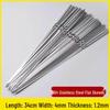 100er-Pack 34cm Flache Edelstahl-Grillspieße