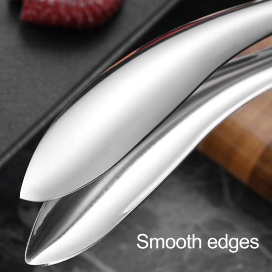 Stainless Steel Serving Tongs Multi-functional Kitchen Food Clamp for Cooking Toast Bread Salad Barbecue Grilling Baking Frying