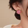 Dopamine Square Geometric Resin Stud Earrings Temperament Earrings Sweet Small Fresh Earrings Wholesale Women