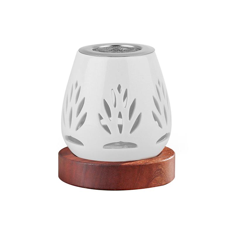 

Ceramic Candle Holder Aromatherapy Heating Holder for Herbs Aromatherapy Tealight Candle Holder for Yoga SPA