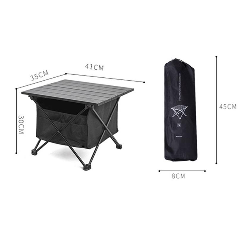 Přenosný skládací stůl, kempovací, venkovní nábytek, počítačový, postelový, piknikový, hliníkový, ultralehký skládací stůl