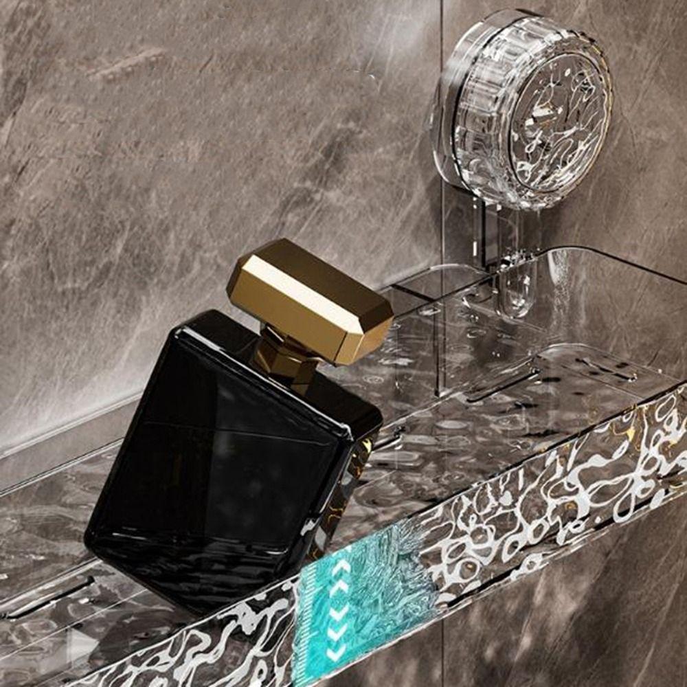 Plastic Suction Cups Shower Shelves Rectangular/Triangular Cosmetics Storage Rack  for Home