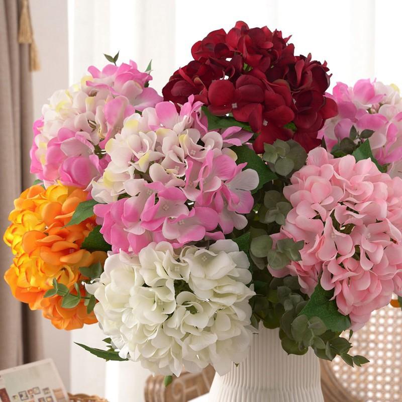 1/3 Stück Künstliche Blumen Falsche Seide Hortensie Braut Hochzeitsdekoration Vase Heimzubehör Weihnachten Haushaltsprodukte Basteln
