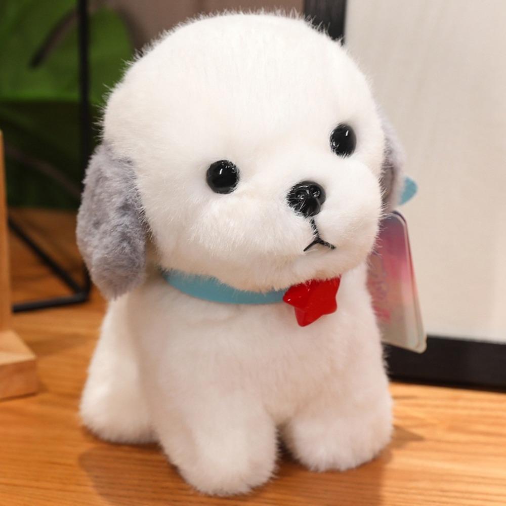 Realistic Husky Dog  Doll Pendants PP Cotton Simulation Dog Poodle Stuffed Doll  Kids Gifts