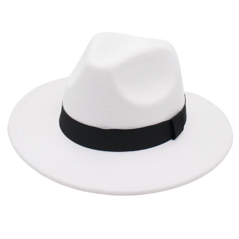 Shanghai Fedora Hat Tie-Dye Top Hat Jazz Hat Men And Women Felt Hat Temperament Woolen Hat Trend
