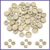 30pcs Khaki Hinged Plastic Clips Screw Fold Caps Cover 4mm for Auto Car Decor