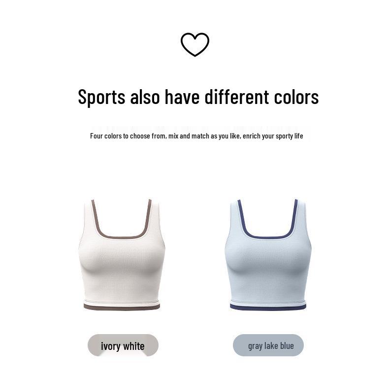 Women's High-Support Shockproof Color Block Sports Bra - Bust-Enhancing, Side-Slimming, Ideal for Yoga & Outdoor Activities