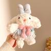 Hanging Doll Keychain Soft Plush Rabbit Key Ring Creative Rabbit Plush Pendant  Girls