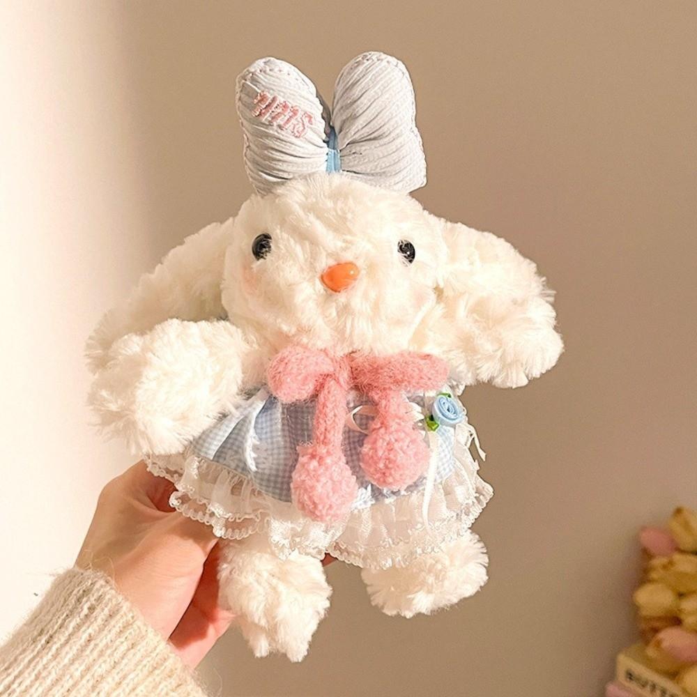 Hanging Doll Keychain Soft Plush Rabbit Key Ring Creative Rabbit Plush Pendant  Girls