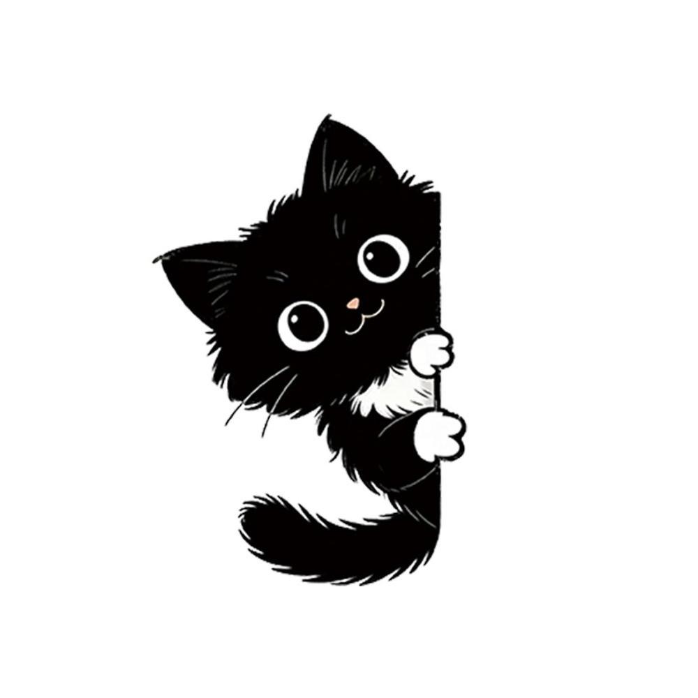 Self-Adhesive Luminous Cat Wall Decals PVC Cat Switch Stickers Glowing Cat Stickers  Living Room