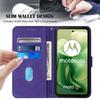 For Motorola Moto E14 4G/G04 4G/G04s 4G/G24 4G Leather Case with Hand Strap Wallet Stand Phone Cover