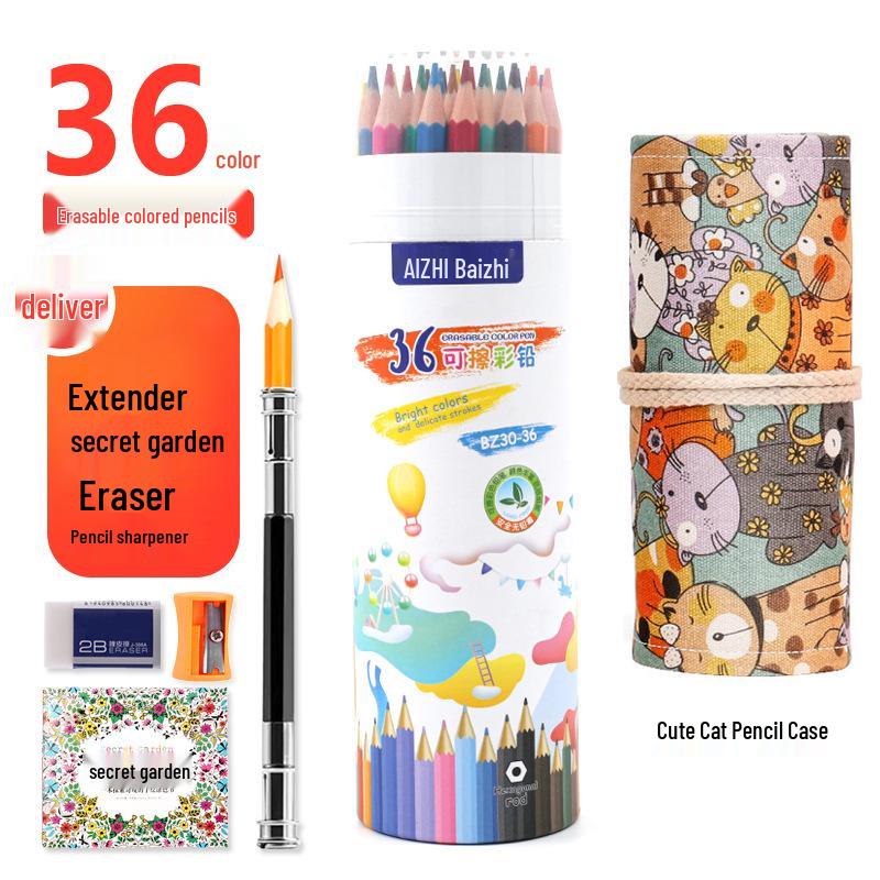 Sześciokątne Kredki Kolorowe Rozpuszczalne w Wodzie na Bazie Oleju - 12, 24, 36, 48, 72 Kolory - Zestaw do Rysowania dla Studenta