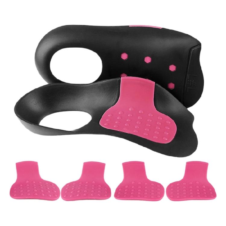 

Cushioning Orthotic Insoles For Flat Feet Relief TPE Bend Support Shoe Inserts Ventilated Customizable For Various Footwear M чорний/червоний