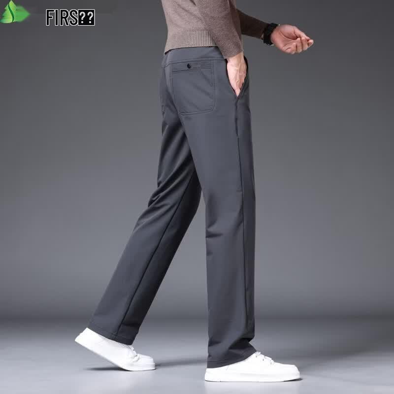 FIRS Men's Nylon-Spandex Straight Casual Pants