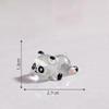Luminous Panda Resin Ornament: Cute Micro Landscape Decor for Car Dashboard or Desktop