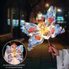 Butterfly Lantern Handheld Spring FestivalDecor DIY Chinese Traditional Lantern for Hanfu Cosplay Chinese New Year Mid-Autumn Festival Decoration