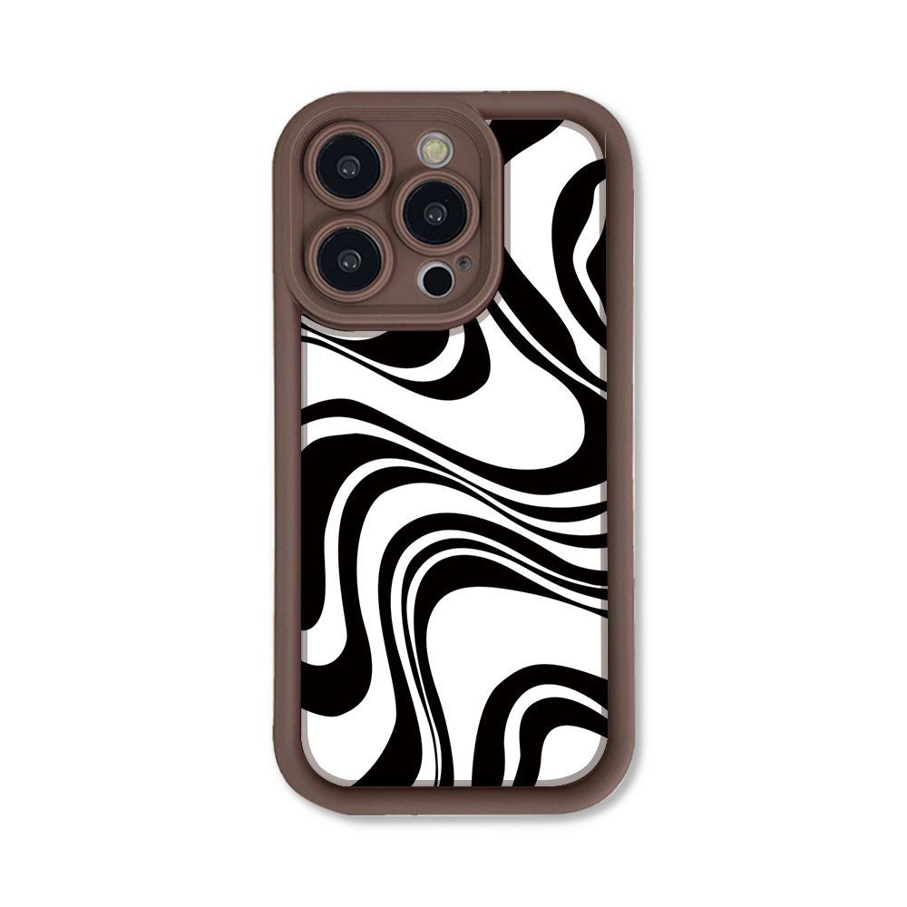 Black and white zebra pattern for iPhone17PorMax phone case 17 Apple 16 matte 14/15 premium ins wind