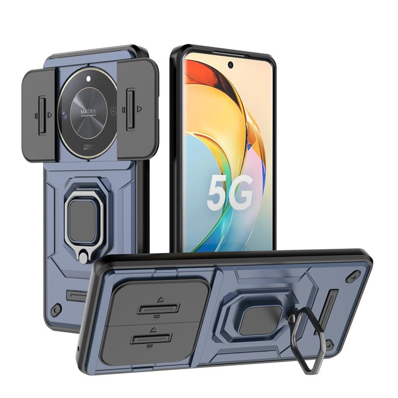 For Cover Honor X9B Case Honor X9B Capas New Armor Shockproof Back Bumper Slide Camera Lens Ring Holder Fundas Huawei Honor X9B