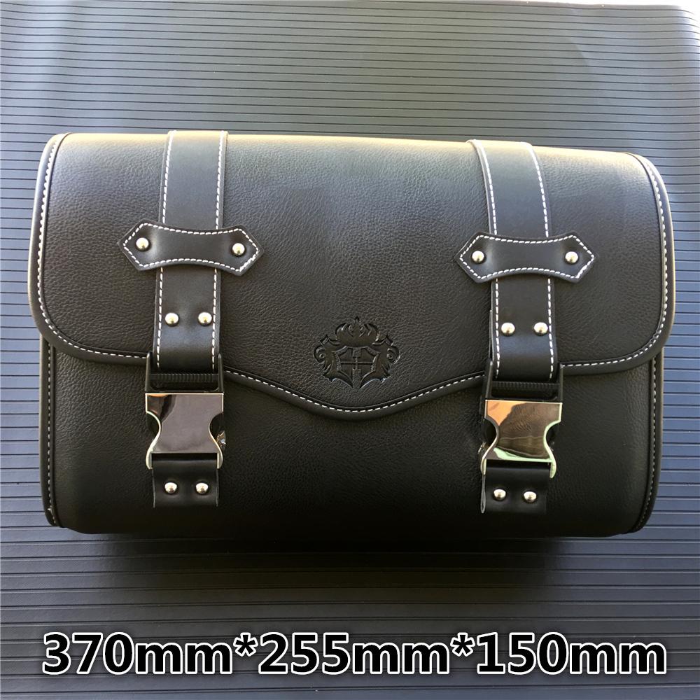 1 Set Motorcycle Universal Saddlebag PU Leather Side Tool Bag Storage Tool Pouch Luggage Saddle Bag for Harley Honda Bmw