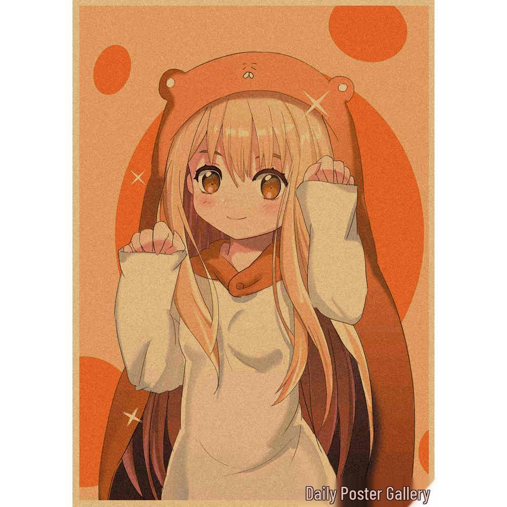 Japanese Anime Himouto! Umaru-chan Retro Kraft Paper Decorative Poster