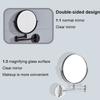 360°Rotating Double-Sided Wall Mirror - Aluminum Alloy Bathroom Makeup Mirror with 3X Magnification, Foldable & Angle-Adjustable