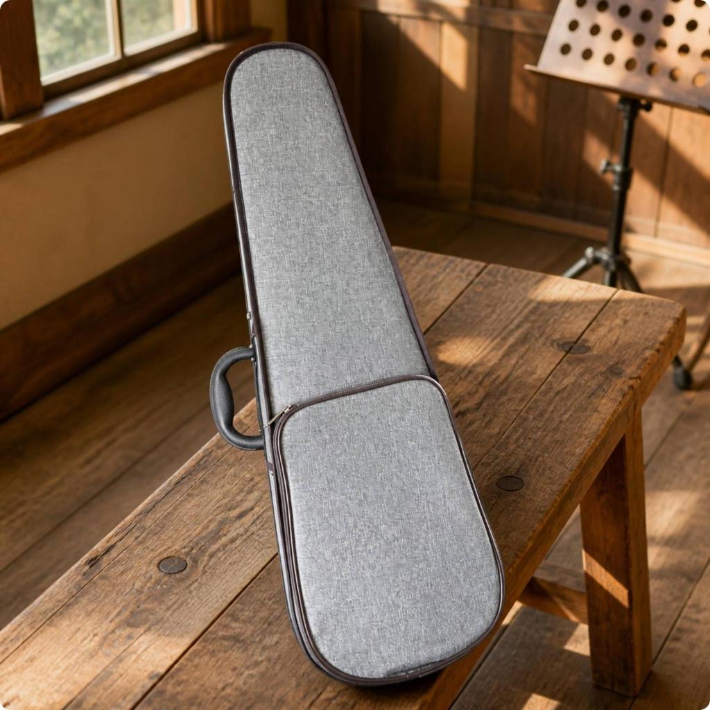 Violin Case Textured with Exterior Storage Pocket Shock Absorbent