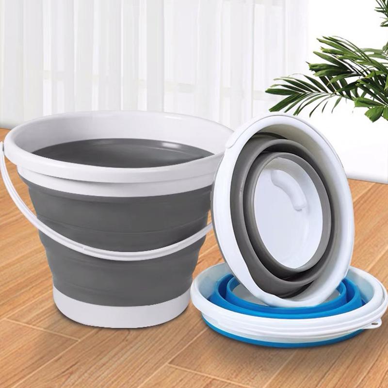 3/5/10L Collapsible Bucket Portable Folding Water Bucket Car Washing Fishing Bucket Household Plastic Travel Outdoor Camping