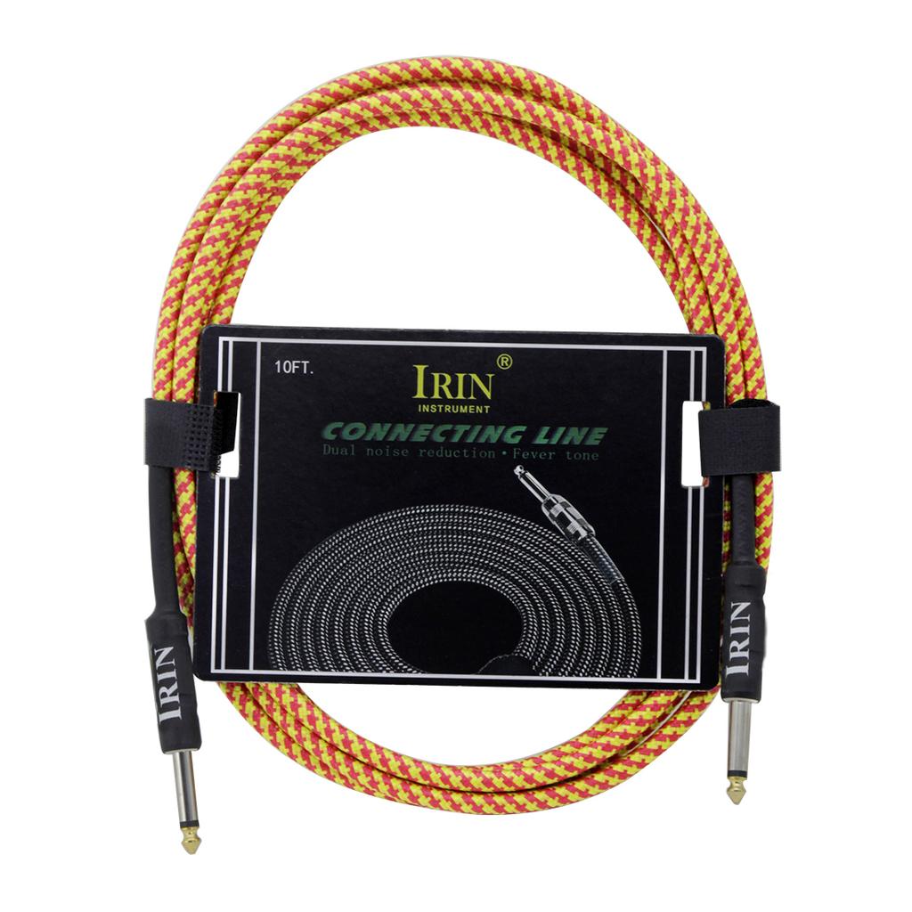 IRIN Guitar Cable Wire Cord Jack Line Amp Connection Cable 10/6/3M Audio Cable Noise Reduction Line Guitar Parts & Accessories