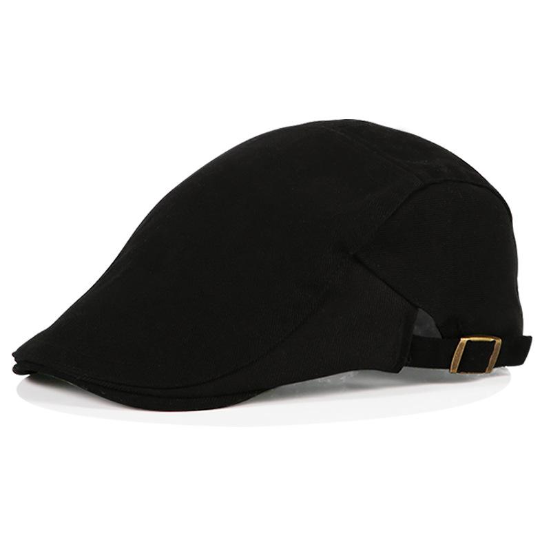 British style men's forward hat spot wholesale autumn and winter casual versatile cotton cloth duck tongue visor hat beret men