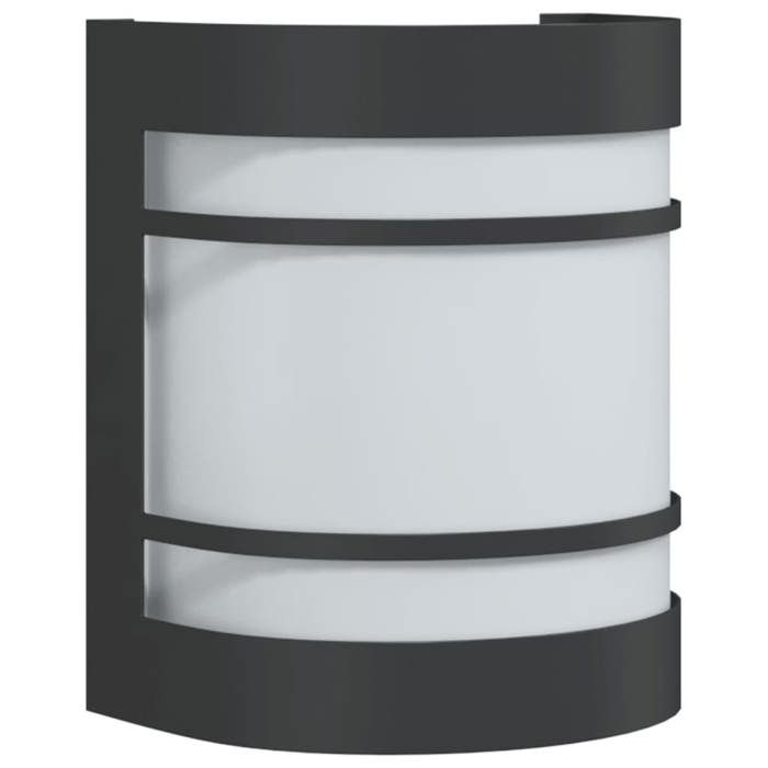 VidaXL Applique murale d'extérieur noir acier inoxydable, éclairage mural d'extérieur, lampe murale de jardin, applique 4006298