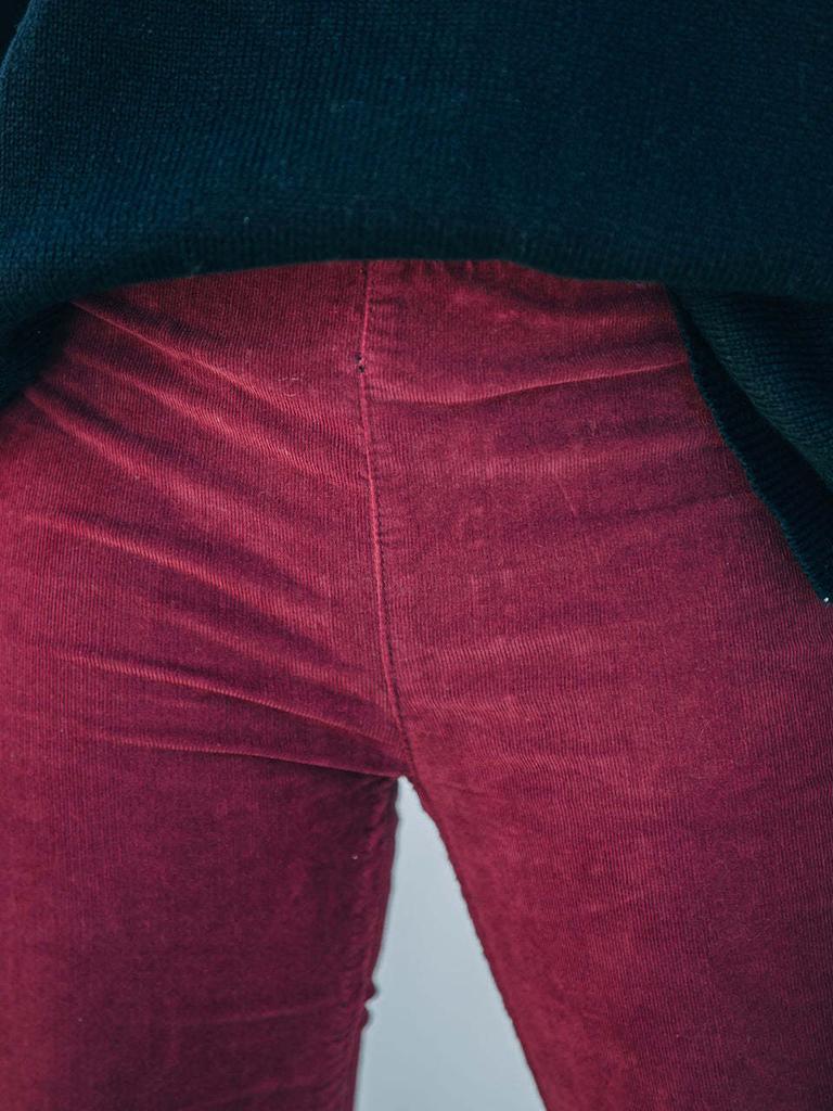 Spring Summer Women's Solid Color High Waist Slim Fit Flared Trousers Velvet Waist Casual Pants