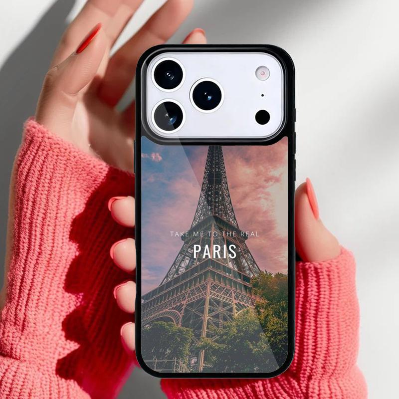 Love Paris Eiffel Tower France Phone Case for iPhone 17 16 15 14 13 Pro Max Back Cover for 12 11 Pro Coque