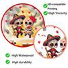 Waterproof Skeleton Art for Windows Halloween Cartoon Couple Window Stickers, PVC Day of The Dead Static Decals, Traditional Removable