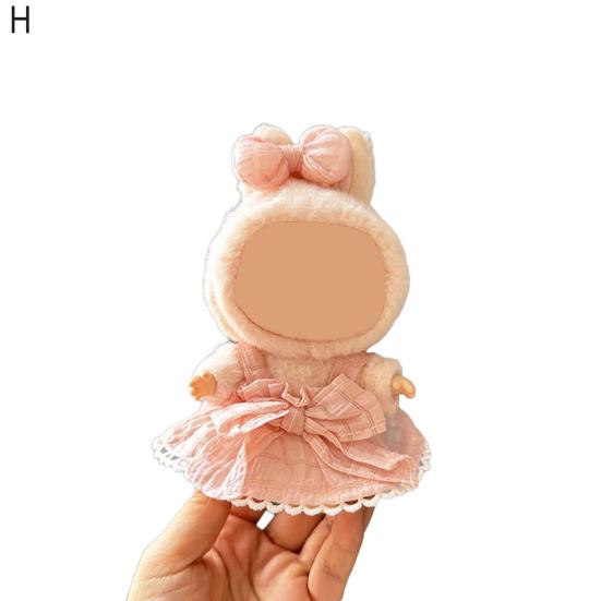17cm Doll Clothes Set 2-Piece Set Skirt Outfit with Headwear Playtime Doll Attire Doll Fashion Accessories