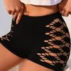 Women's Simple Solid Color Geometric Hollow Boxer Briefs Comfortable and Breathable Women's Underwear