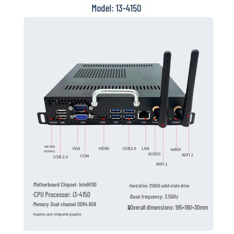 Компактный встраиваемый OPS-ПК для образования и конференций 195 x 180 x 30 mm