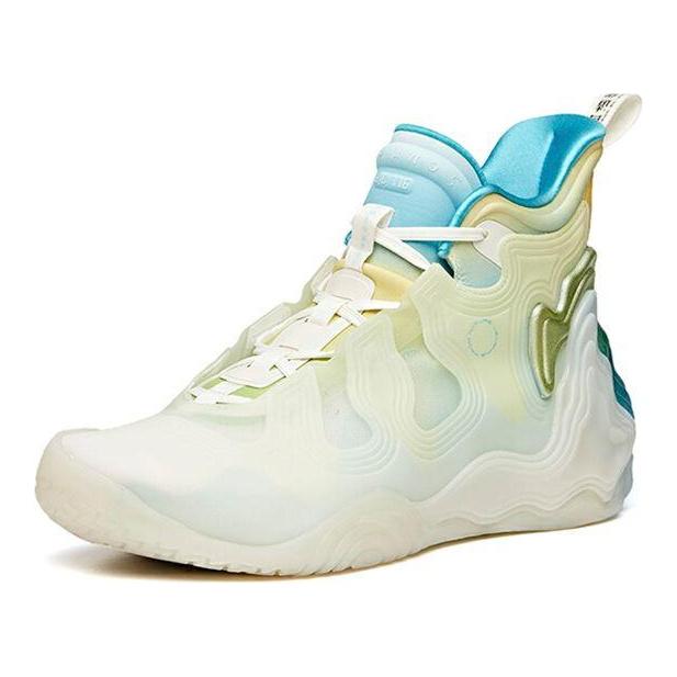 Anta Star Series High Top Basketball Shoes Men Sneakers White Blue 112031818A-15