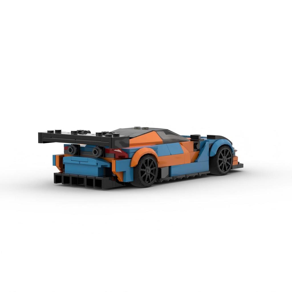 M Eight-Grid Car Mclaren 720Sgt3 Compatible With Building Block Puzzle Assembly Small Particle Car Model