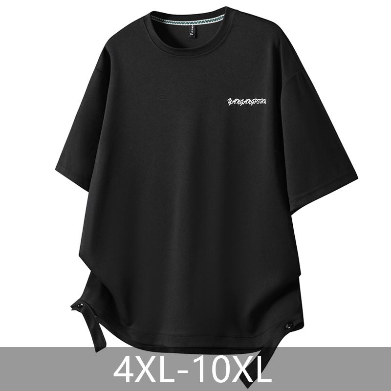 Übergröße 4XL-10XL Modisches Herren-T-Shirt Sommer Oversized Tops Lässiges Lockeres Kurzarm-T-Shirt Sommerkleidung