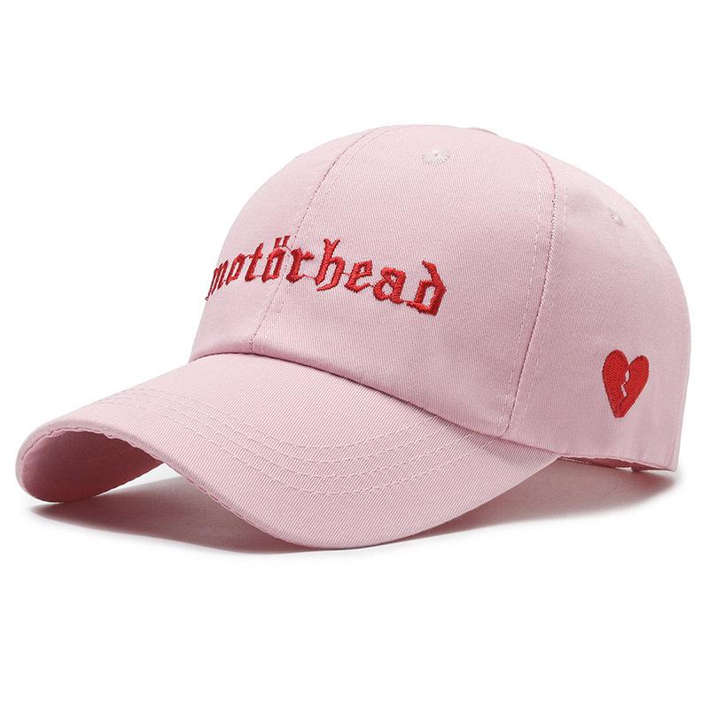 Women's Trendy Spring/Summer Korean Baseball Cap with Embroidered Heart Design and Sun Protection
